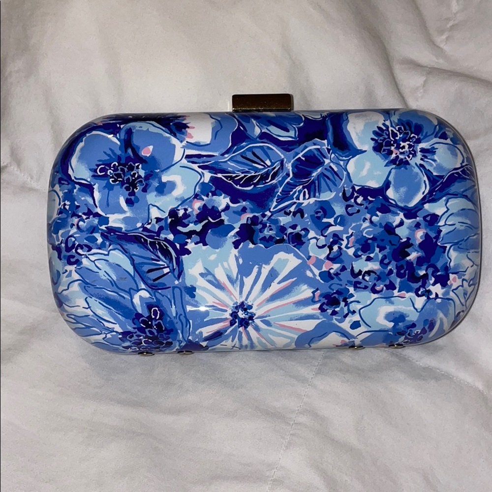 Lilly Pulitzer GWP hard shell mini clutch purse